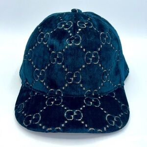 Gucci Kids Blue and Gold Hat